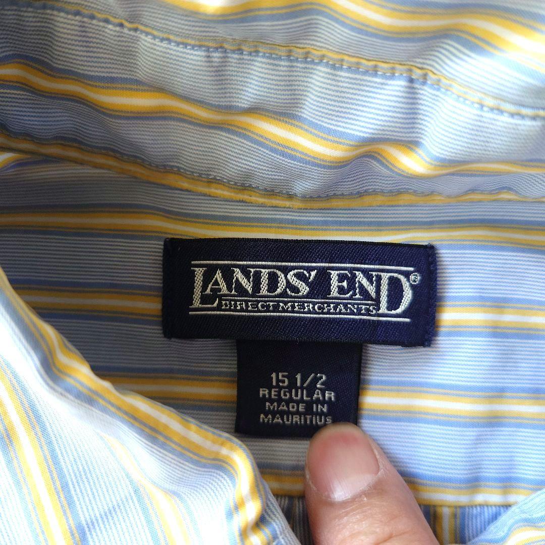 LAND'S END BD stripe ss shirts 151/2