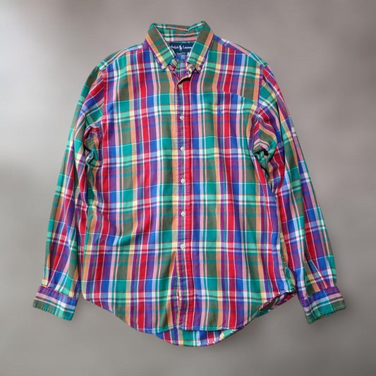 poloralphlauren madras check shirts M