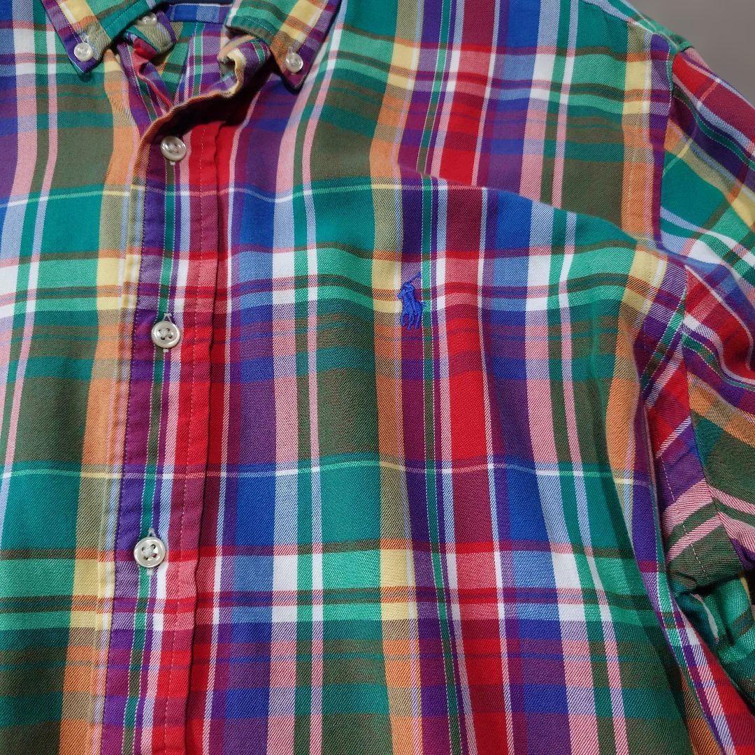 poloralphlauren madras check shirts M