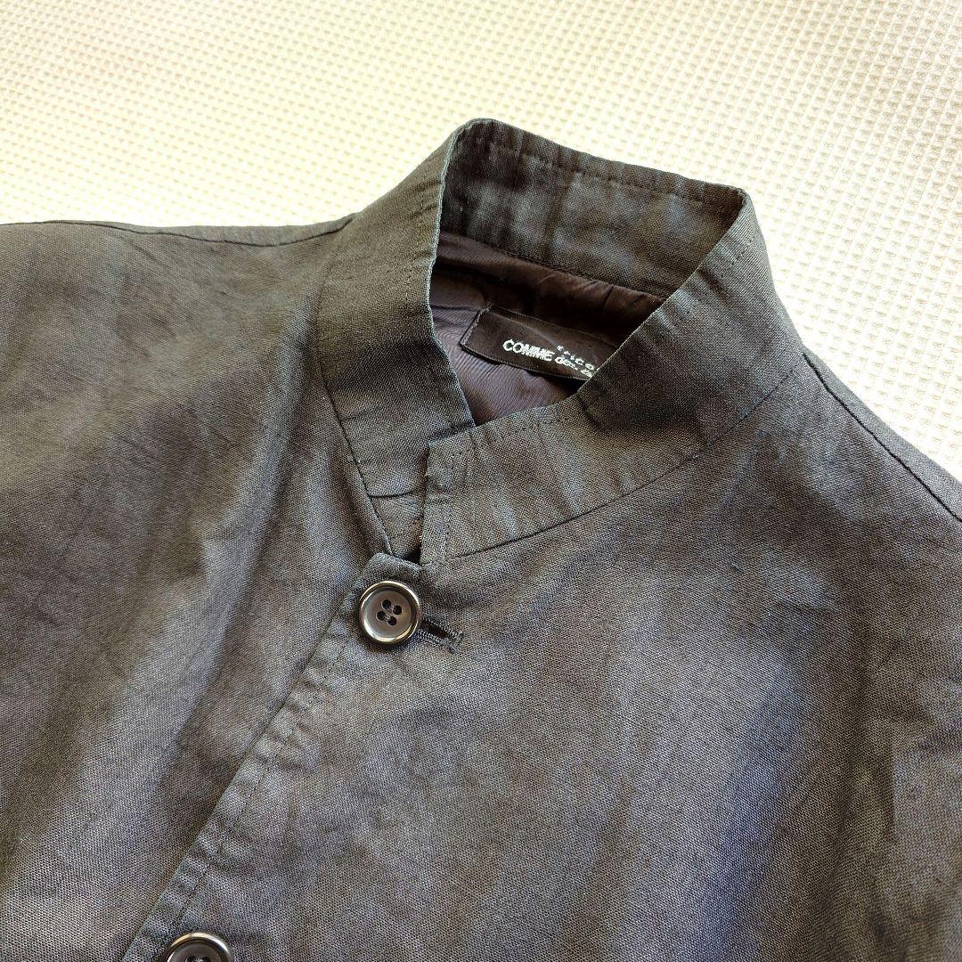 tricot comme des garson women Linen stand collar jacket  麻　スタンドカラー　ジャケット