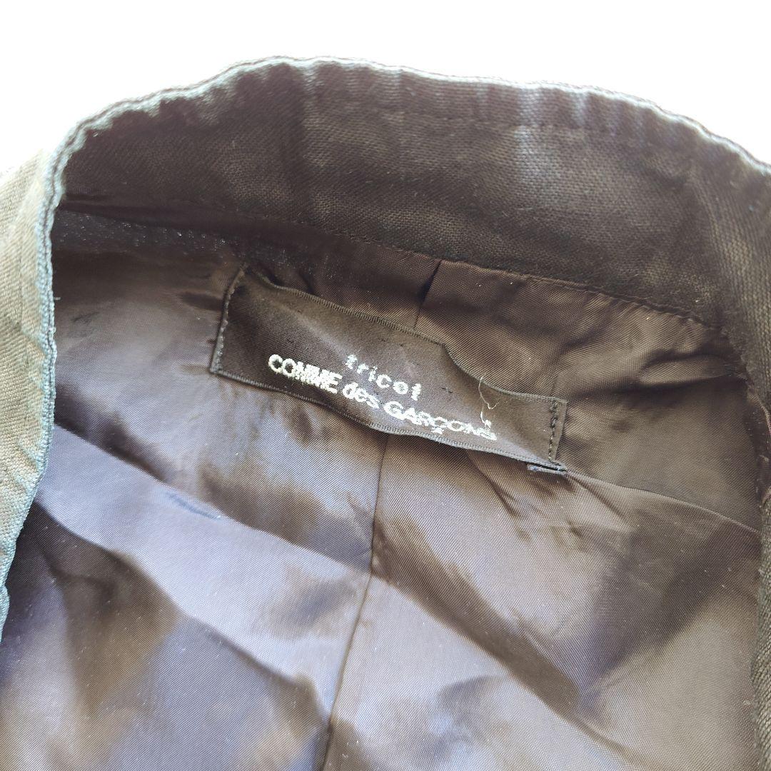 tricot comme des garson women Linen stand collar jacket  麻　スタンドカラー　ジャケット