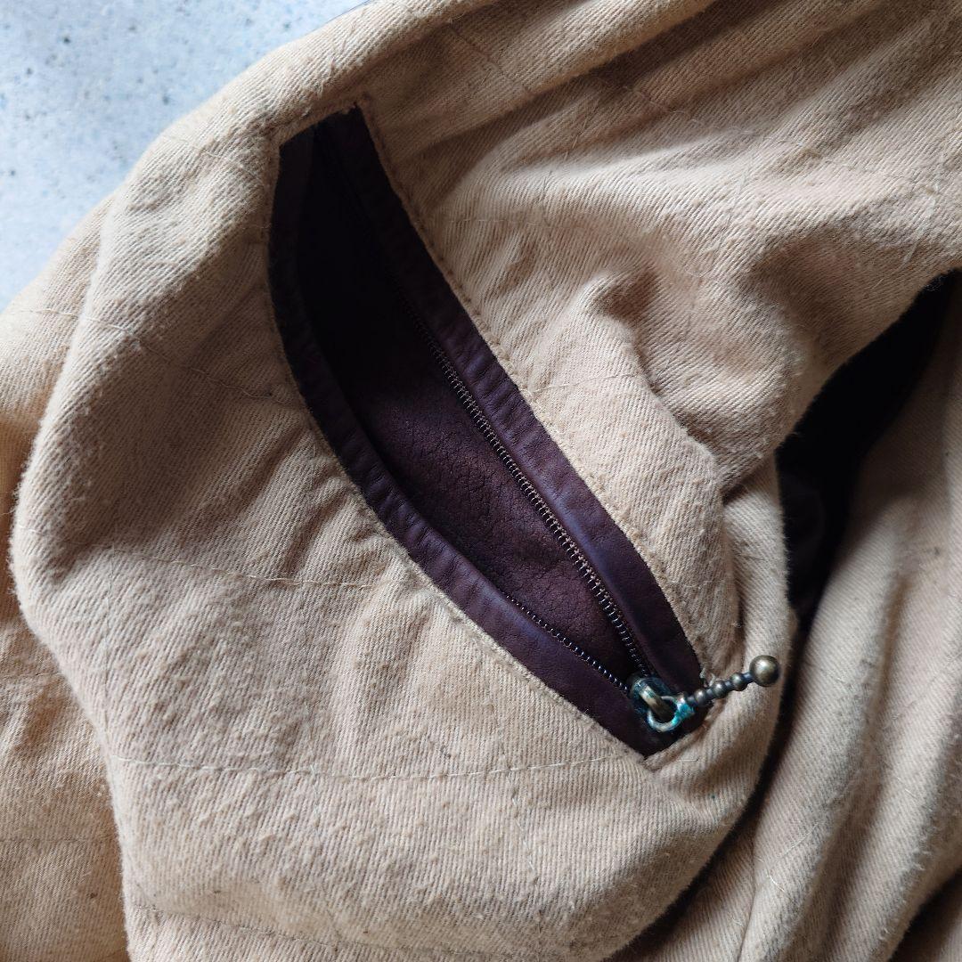 itinerance cowhide military trucker leather jacket L