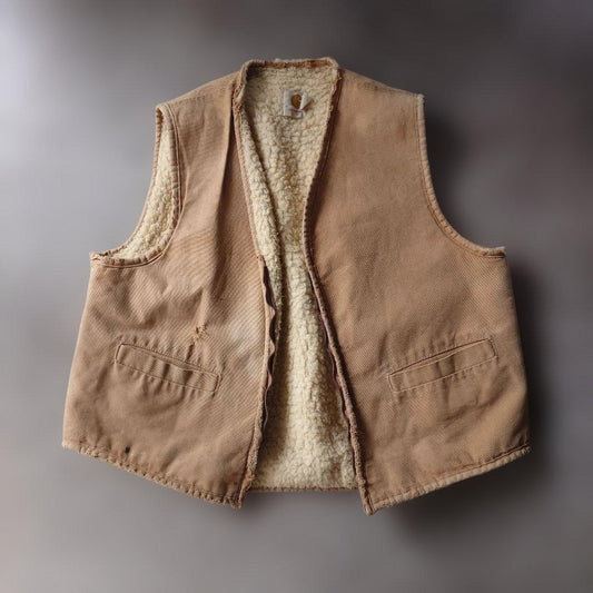 70s CARHARTT duck sherpa vest sz XL