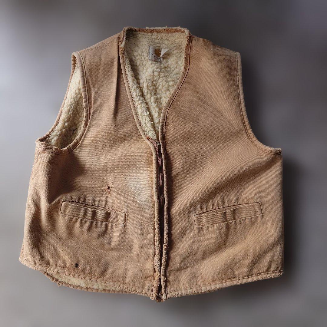 70s CARHARTT duck sherpa vest sz XL