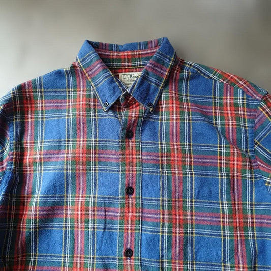 90s LLBEAN checj flannnel shirts M