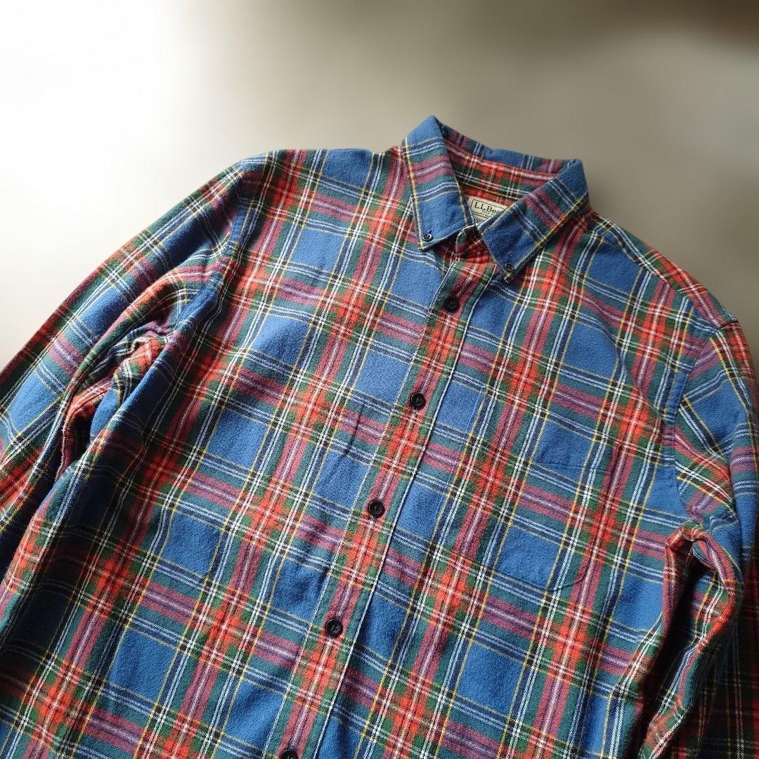 90s LLBEAN checj flannnel shirts M