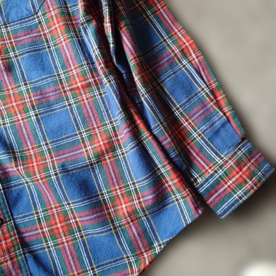 90s LLBEAN checj flannnel shirts M
