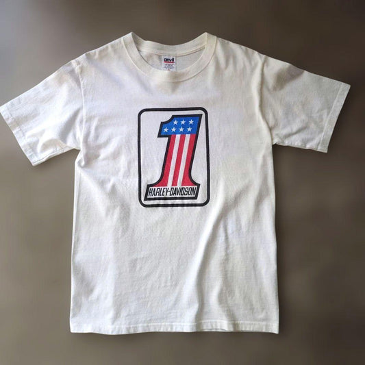 90s HARLEYDAVIDSON NO1 AMF tee anvil S