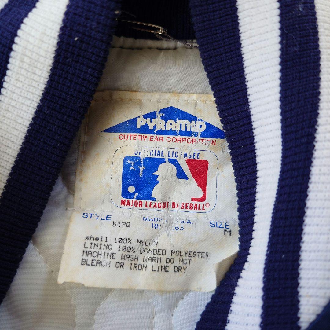 90's old yankees studium jacket M pyramid co 90年代　ニューヨークヤンキース　スタジャン　アメリカ製　M ピラミッド社