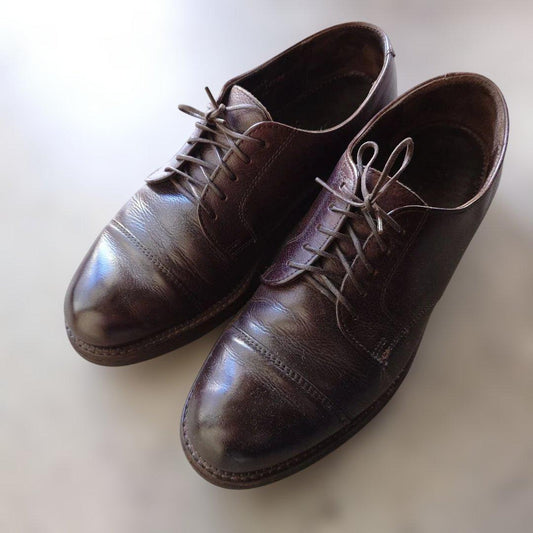 BrooksBrothers by ALDEN plan toe leather shoes made in USA 9.5inch