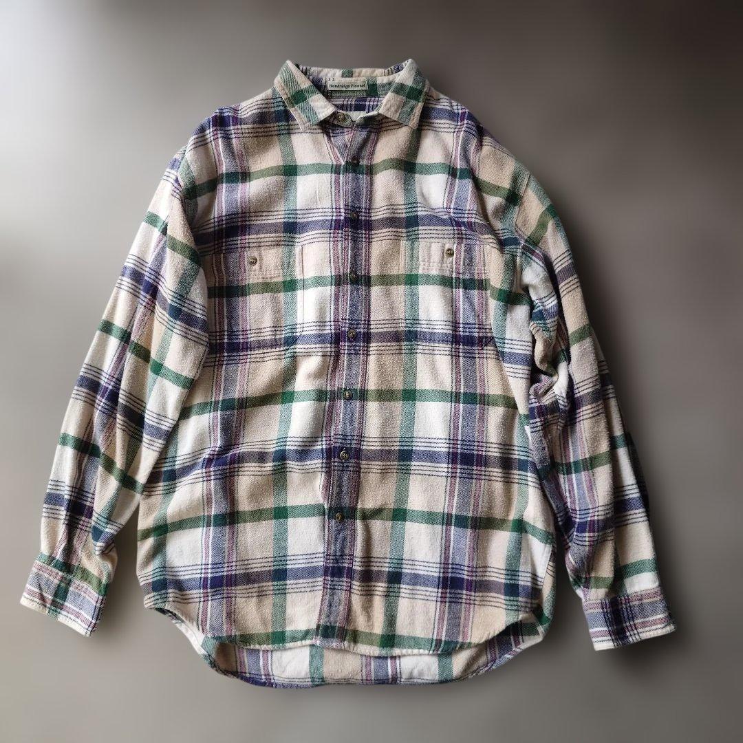 90s　Eddiebqauer flannel check shirts L