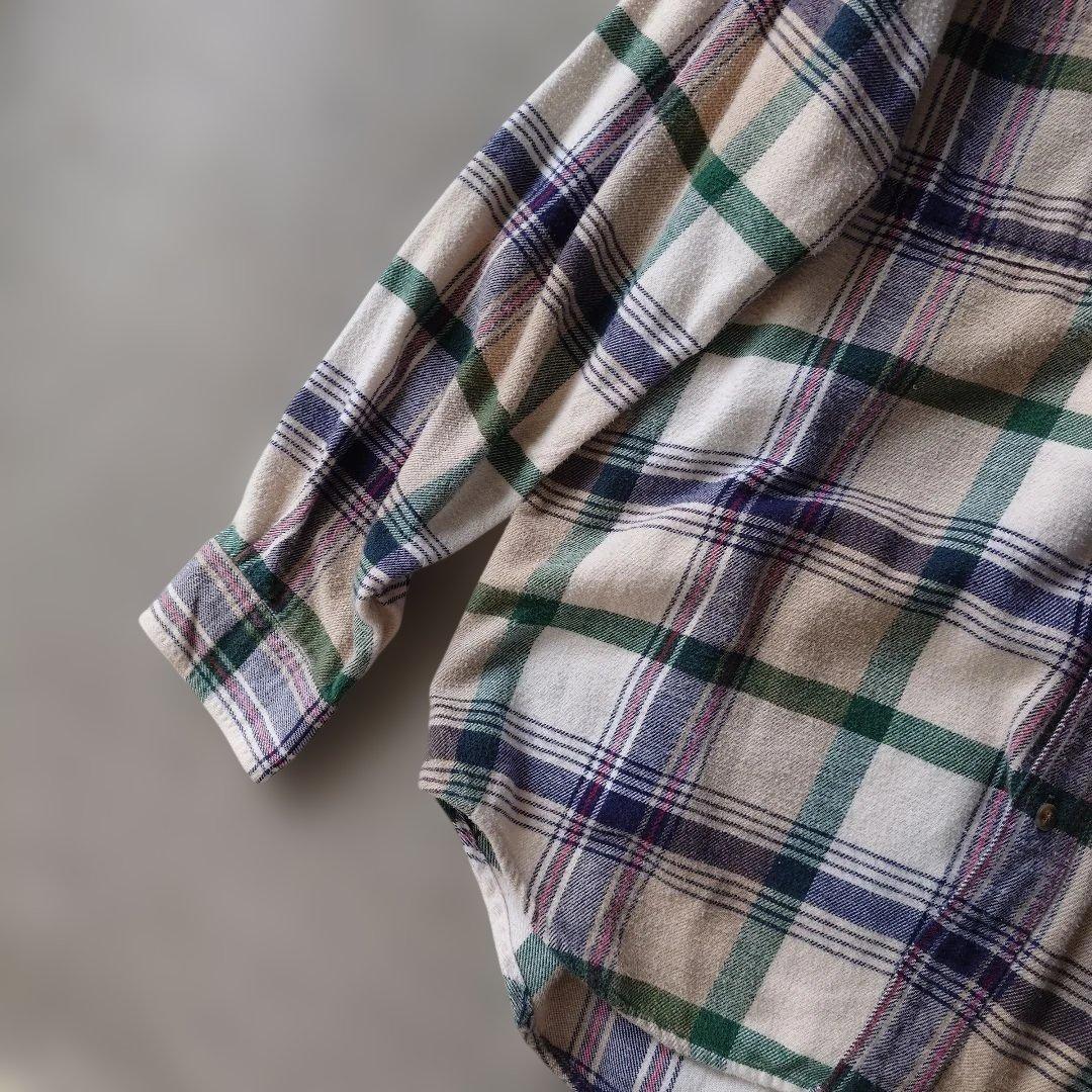 90s　Eddiebqauer flannel check shirts L