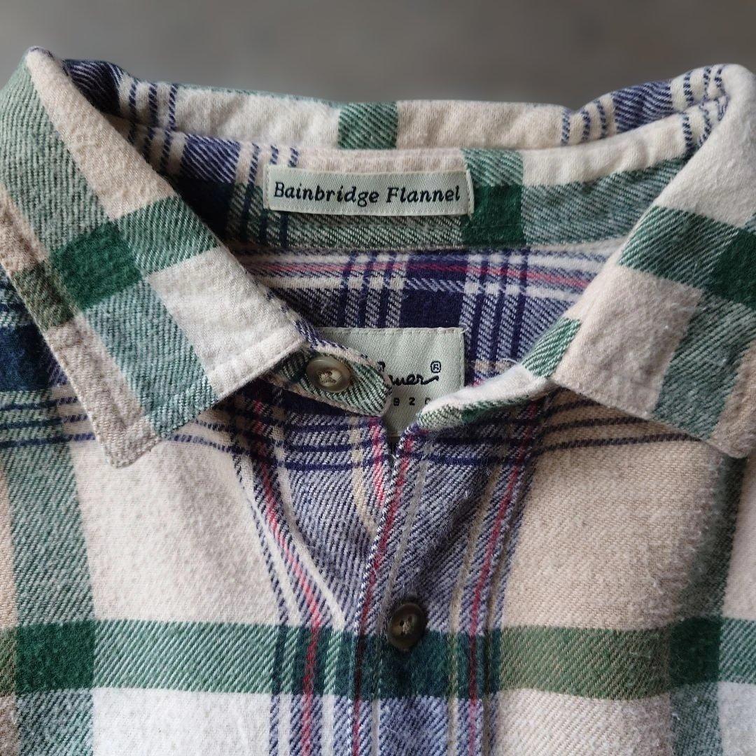 90s　Eddiebqauer flannel check shirts L
