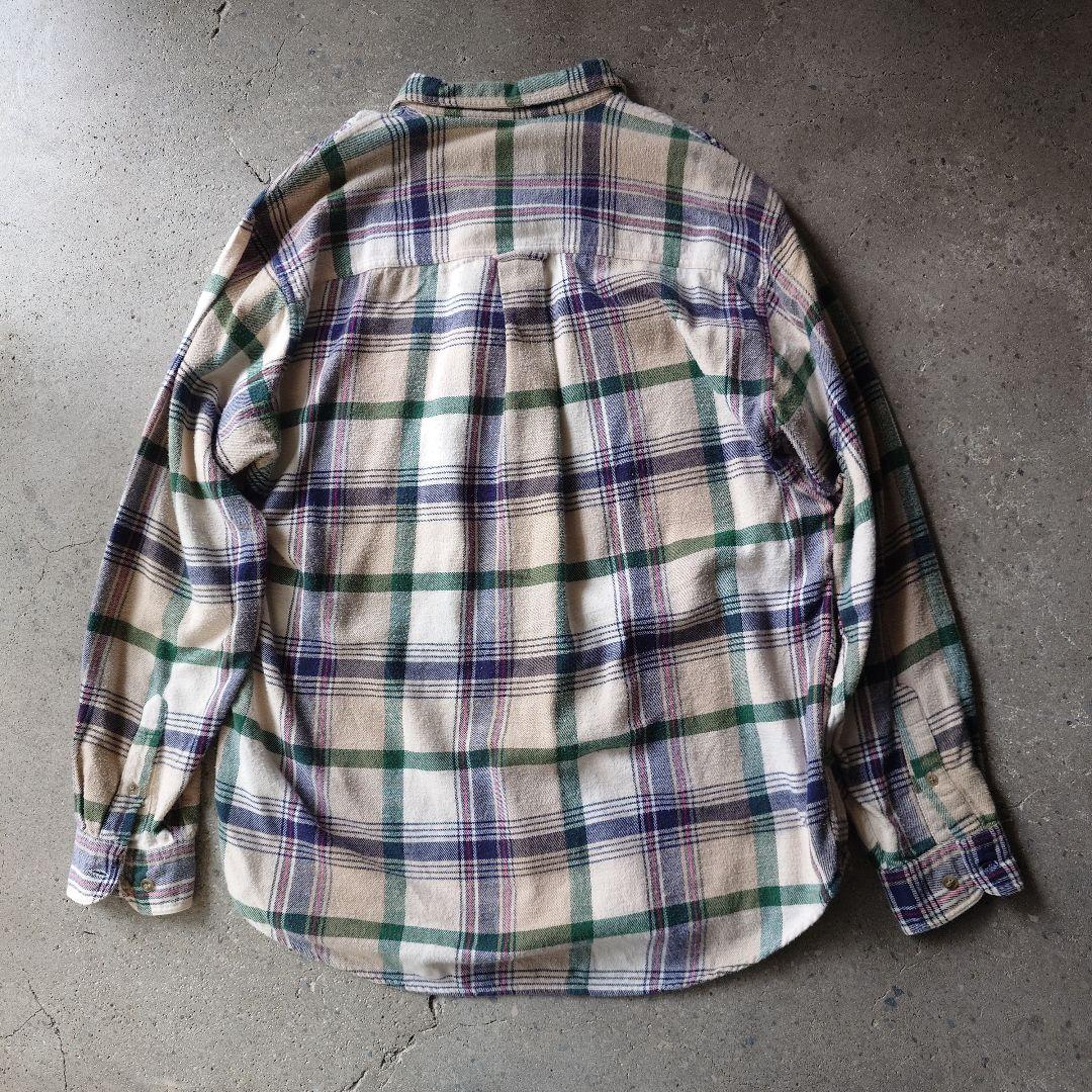 90s　Eddiebqauer flannel check shirts L