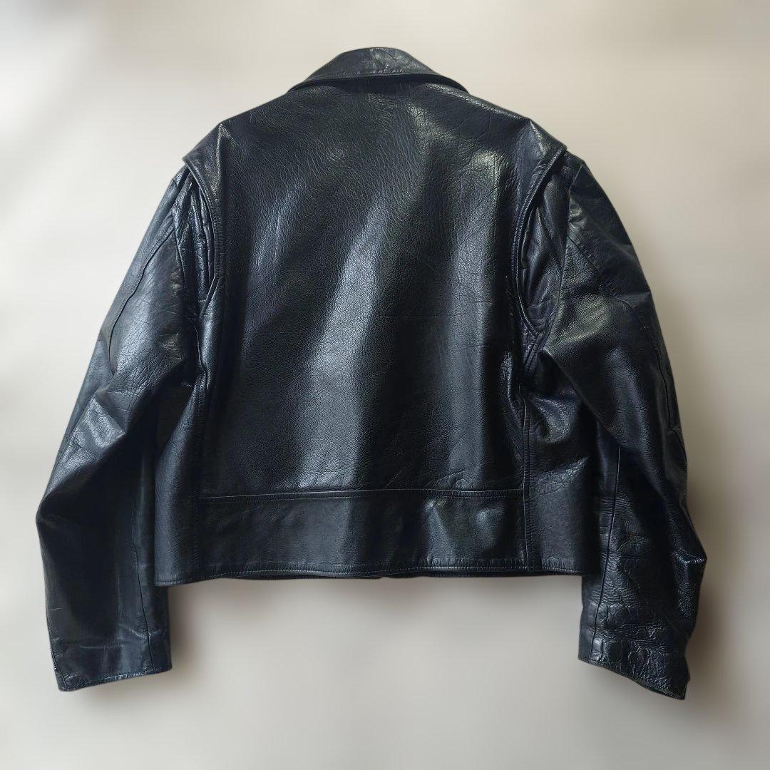 80s EXCELLED Leather double riders jacket sz 46 XL