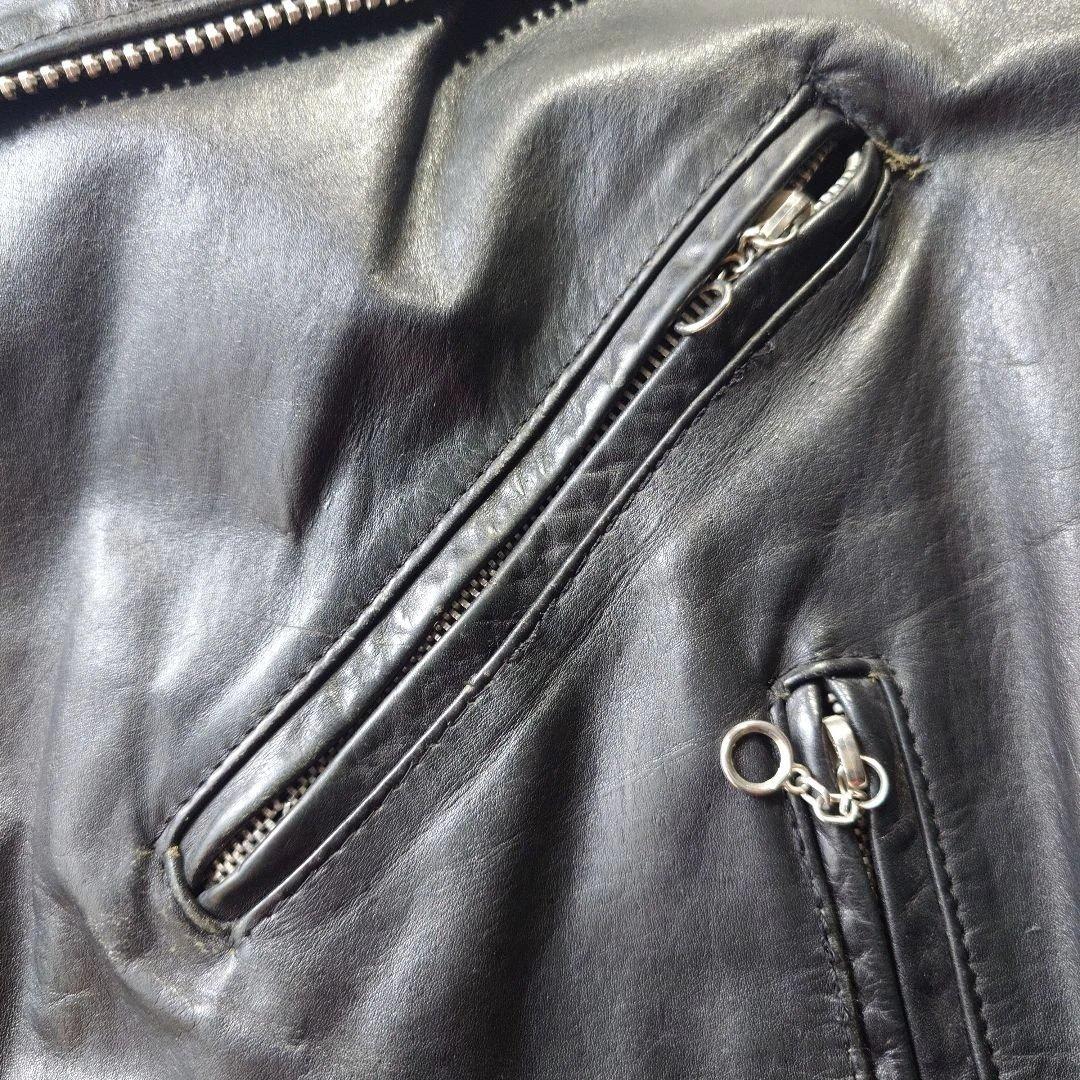 80s EXCELLED Leather double riders jacket sz 46 XL