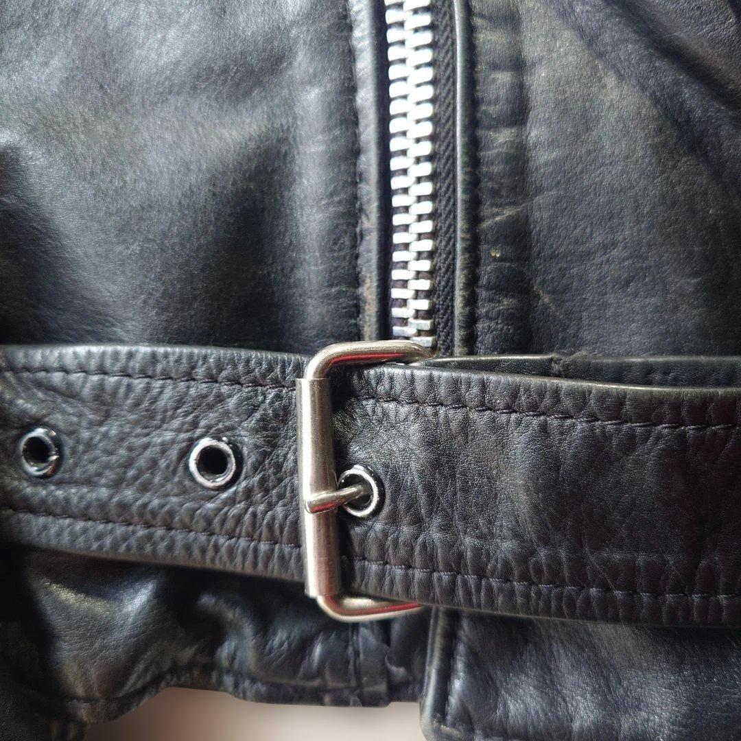 80s EXCELLED Leather double riders jacket sz 46 XL