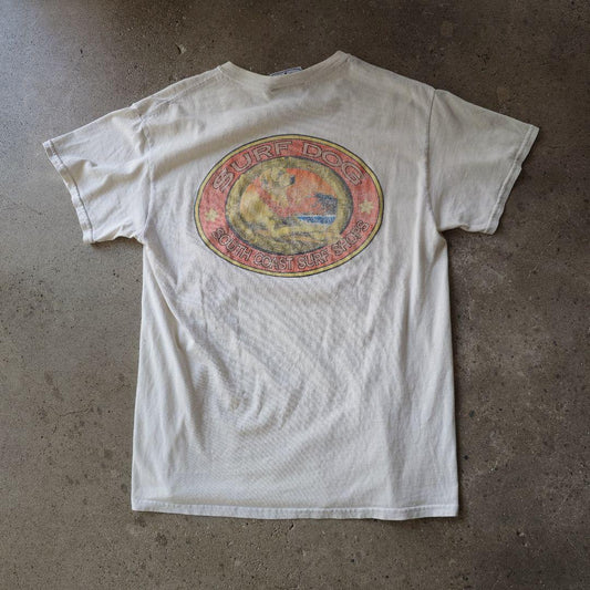 Old surf shop dog  tee M