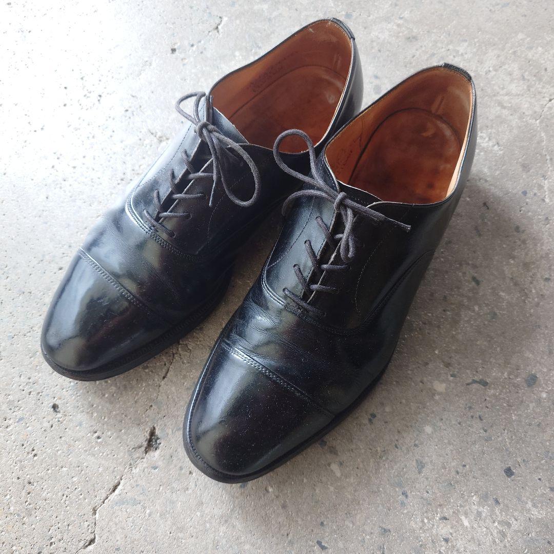 OLD CHURCH straight tip leather shoes 9inch