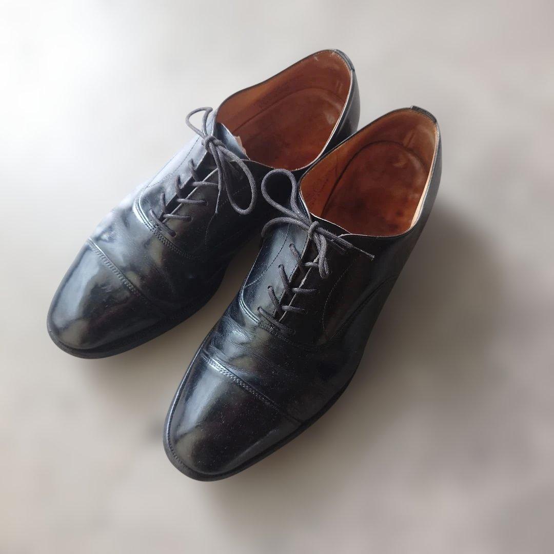 OLD CHURCH straight tip leather shoes 9inch