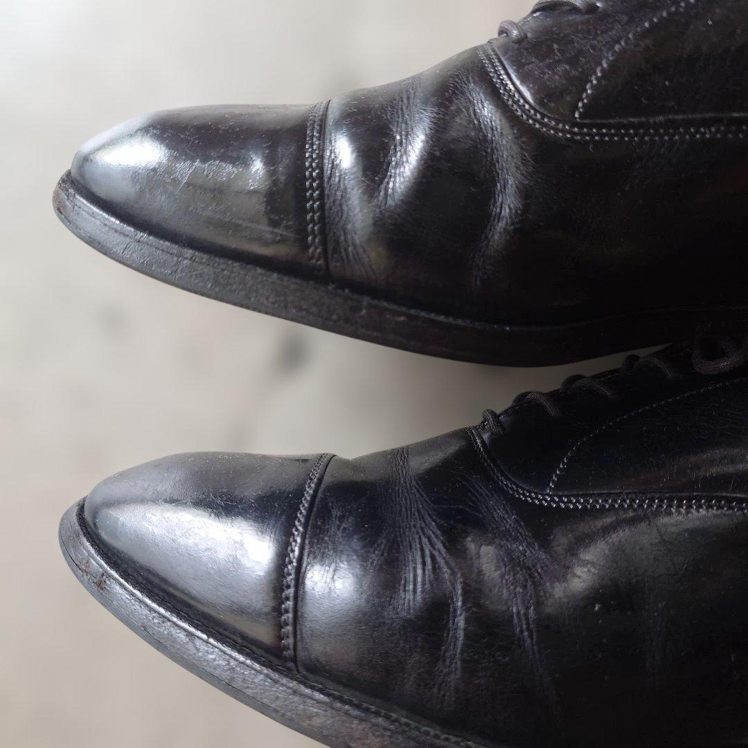 OLD CHURCH straight tip leather shoes 9inch