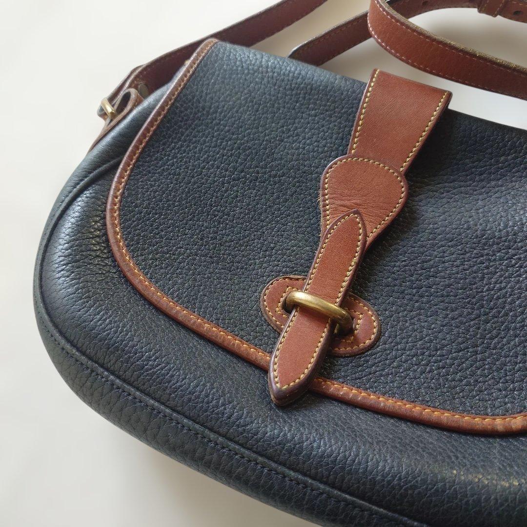 Dooney & Bourke Leather shulderbag Made in USA レザー ショルダーバッグ グレーブラック アメリカ