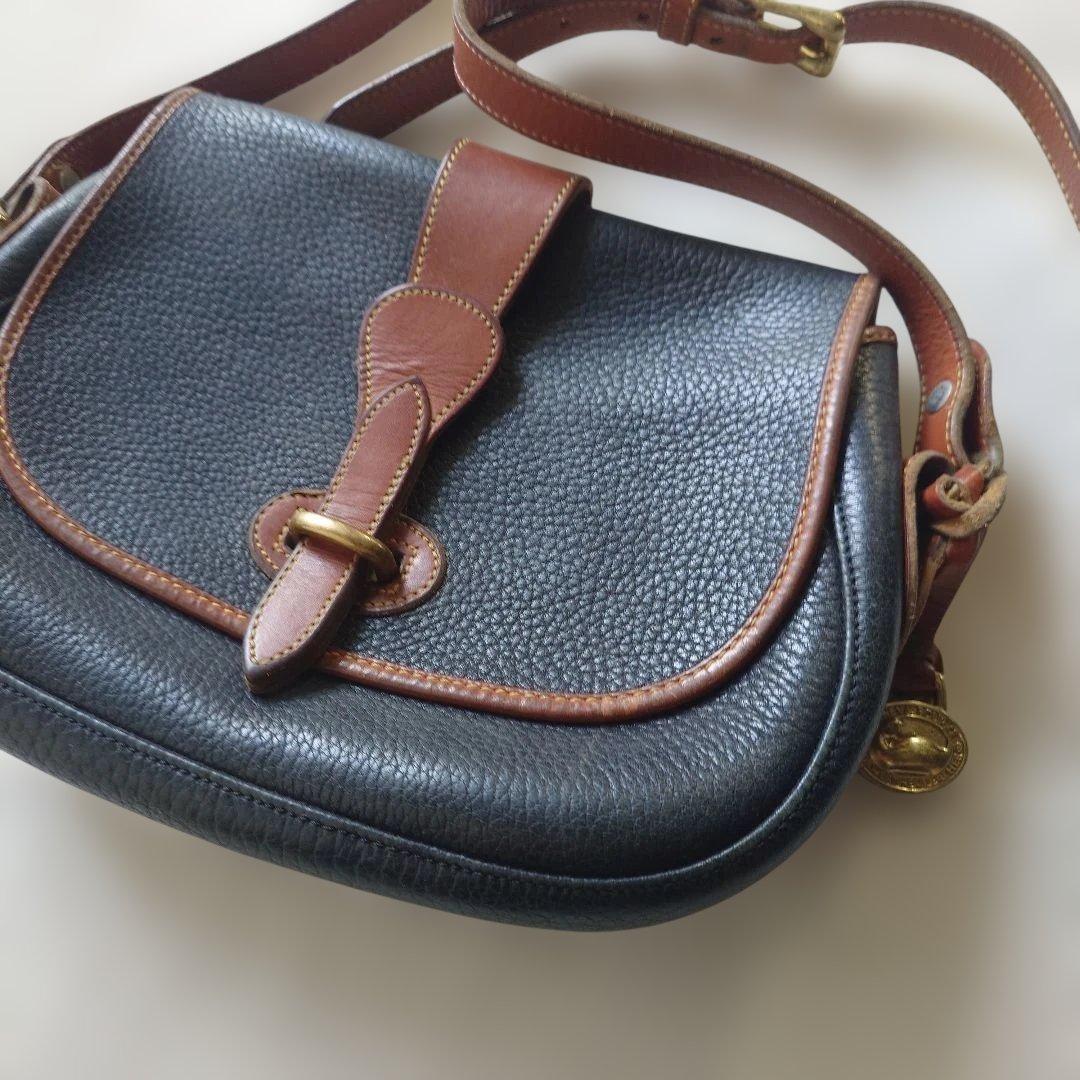 Dooney & Bourke Leather shulderbag Made in USA レザー ショルダーバッグ グレーブラック アメリカ