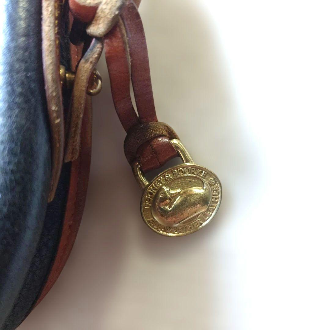 Dooney & Bourke Leather shulderbag Made in USA レザー ショルダーバッグ グレーブラック アメリカ