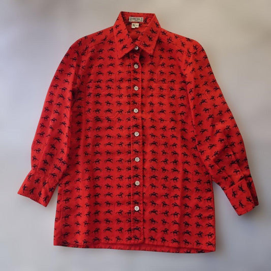 OLD CELINE horse shirts sz s