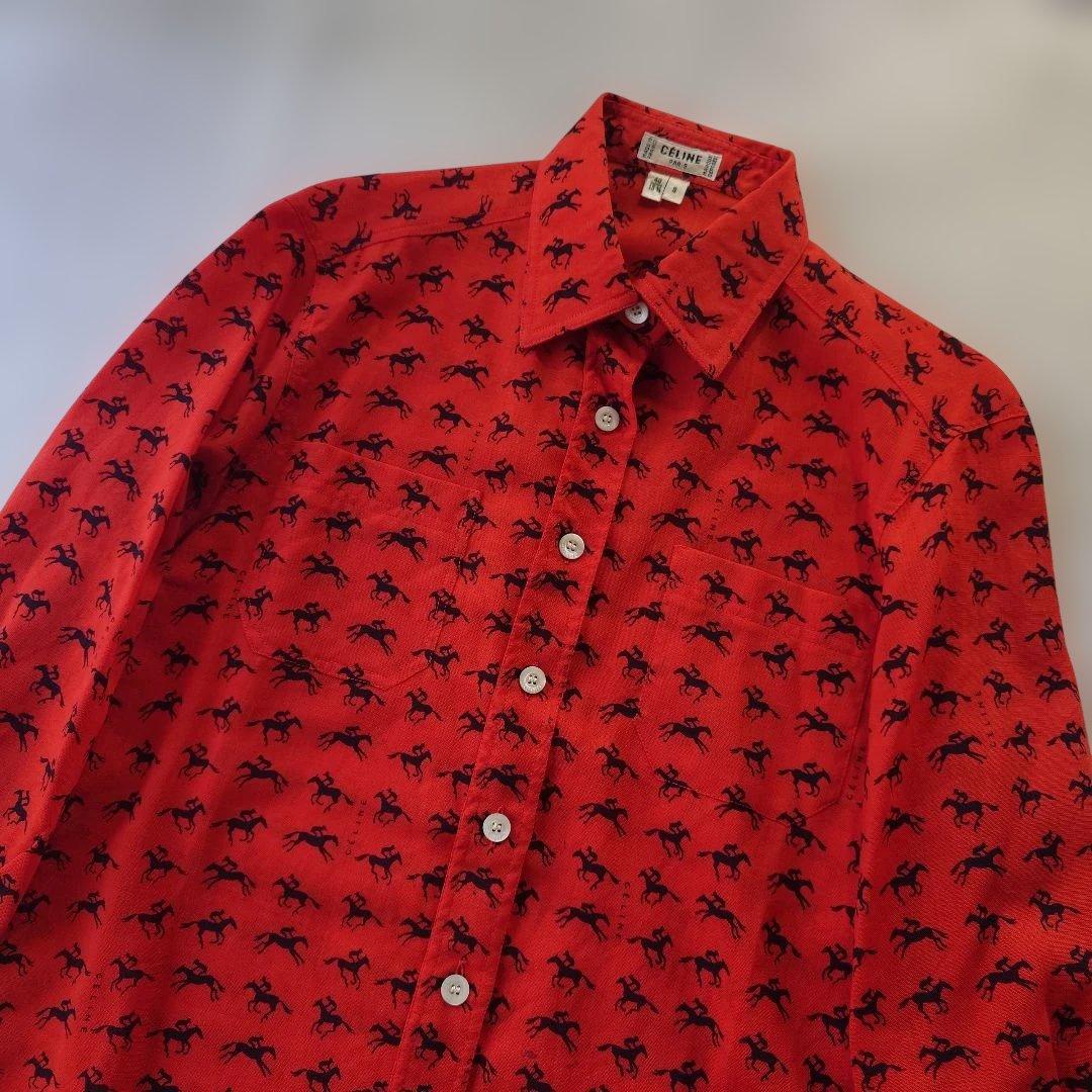 OLD CELINE horse shirts sz s