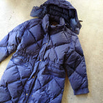 画像をギャラリービューアに読み込む, EddieBauer 80&#39;s Down Coat エディーバウアー　80年代　黒タグ　レディース　ロングダウンジャケット　L

