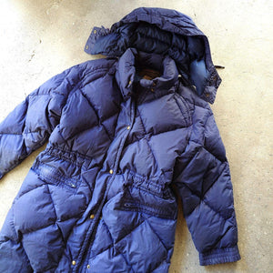 EddieBauer 80's Down Coat エディーバウアー　80年代　黒タグ　レディース　ロングダウンジャケット　L