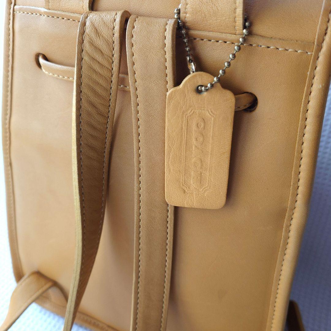 old coach USA オールドコーチ　レザーショルダーバッグ　リュック　イエロー
