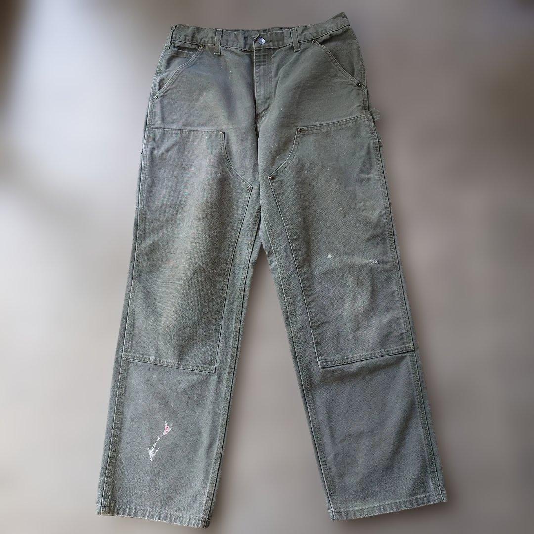 CARHARTT double kniee work pants olive w34L32