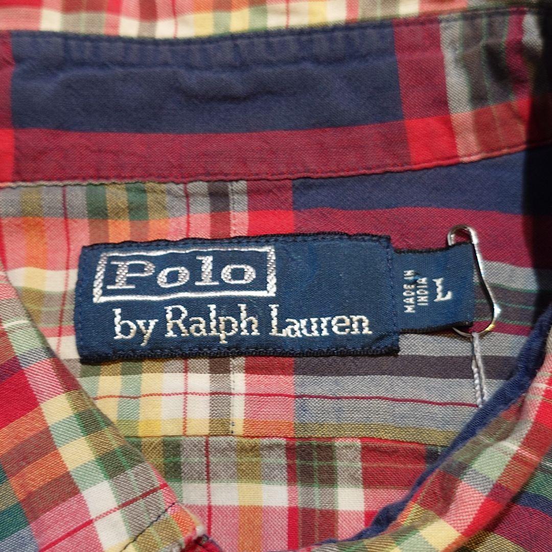 90s Poloralphlauren Madrass Ls shirts L