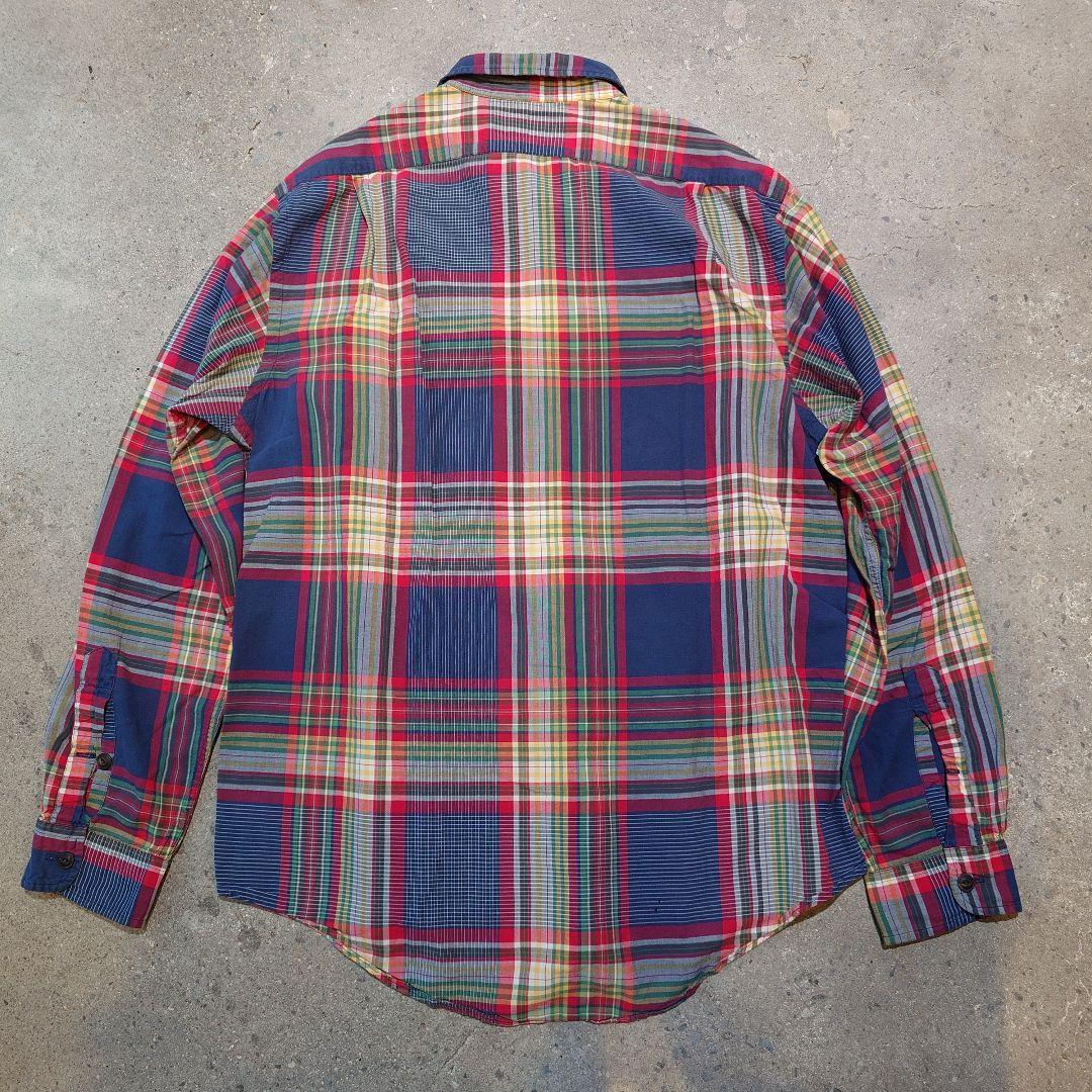 90s Poloralphlauren Madrass Ls shirts L