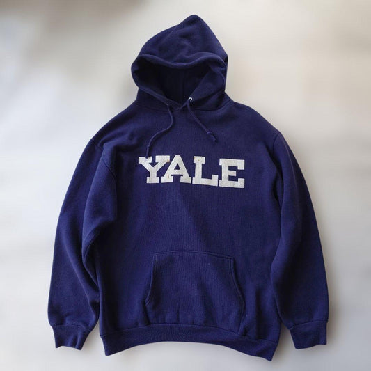 70s sportswear YALE sweat parka sz L
