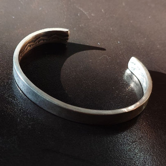 SUNSHINE REEVES inner stamp silver bangle 925 NAVAJO