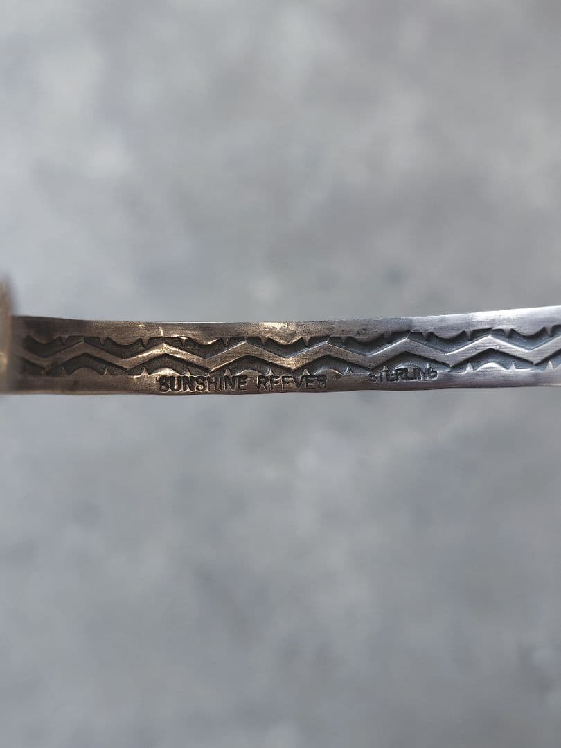 SUNSHINE REEVES inner stamp silver bangle 925 NAVAJO – ALLTHAT