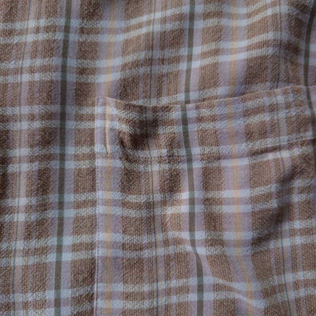 80s claibone rayon check shirts L