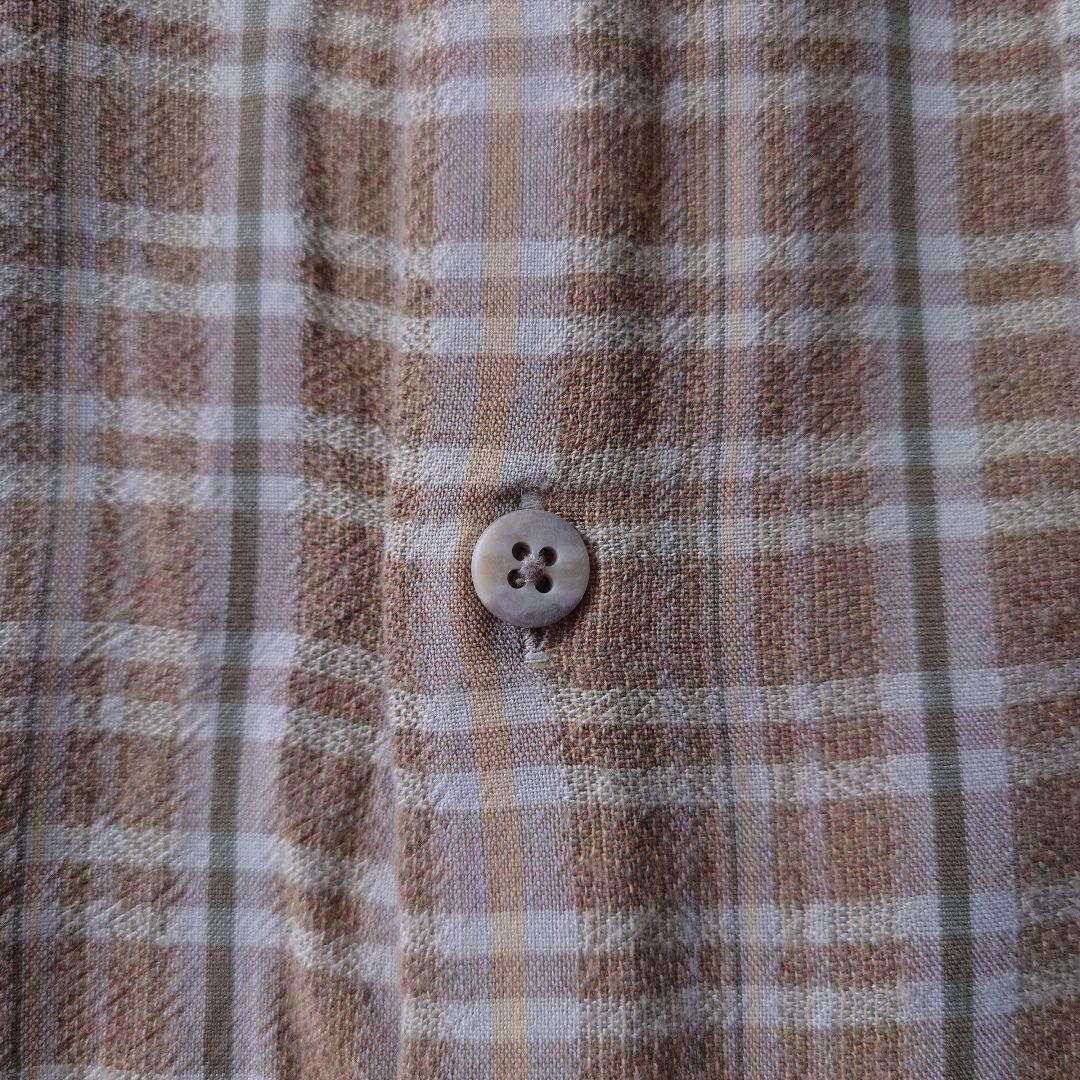80s claibone rayon check shirts L