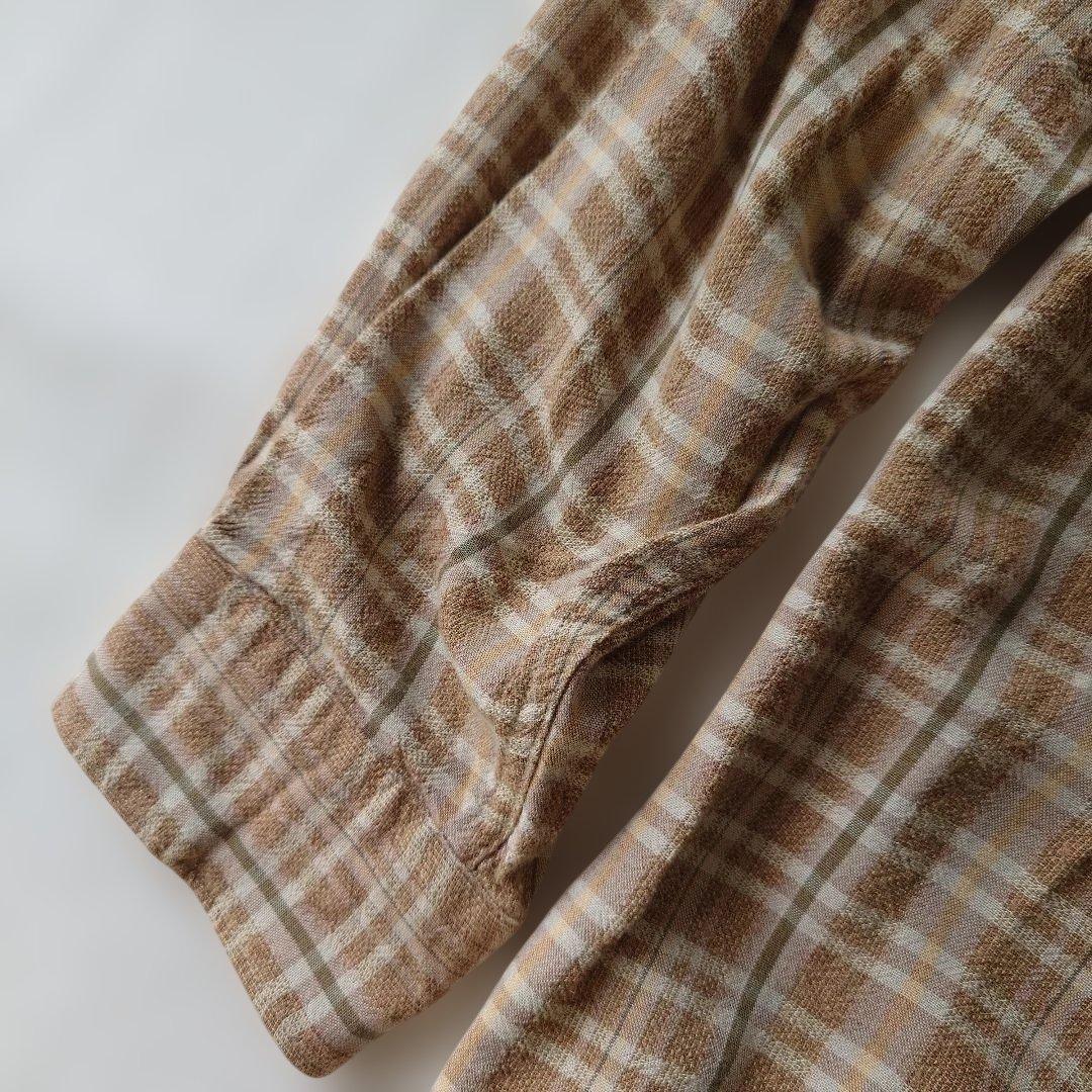 80s claibone rayon check shirts L