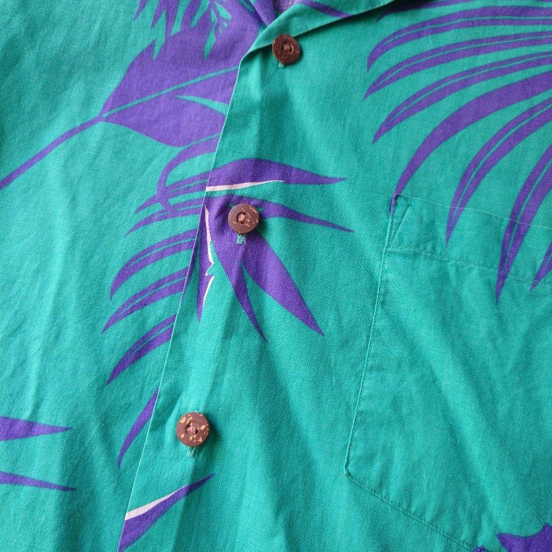80s LLBEAN cotton ALOHA shirts L