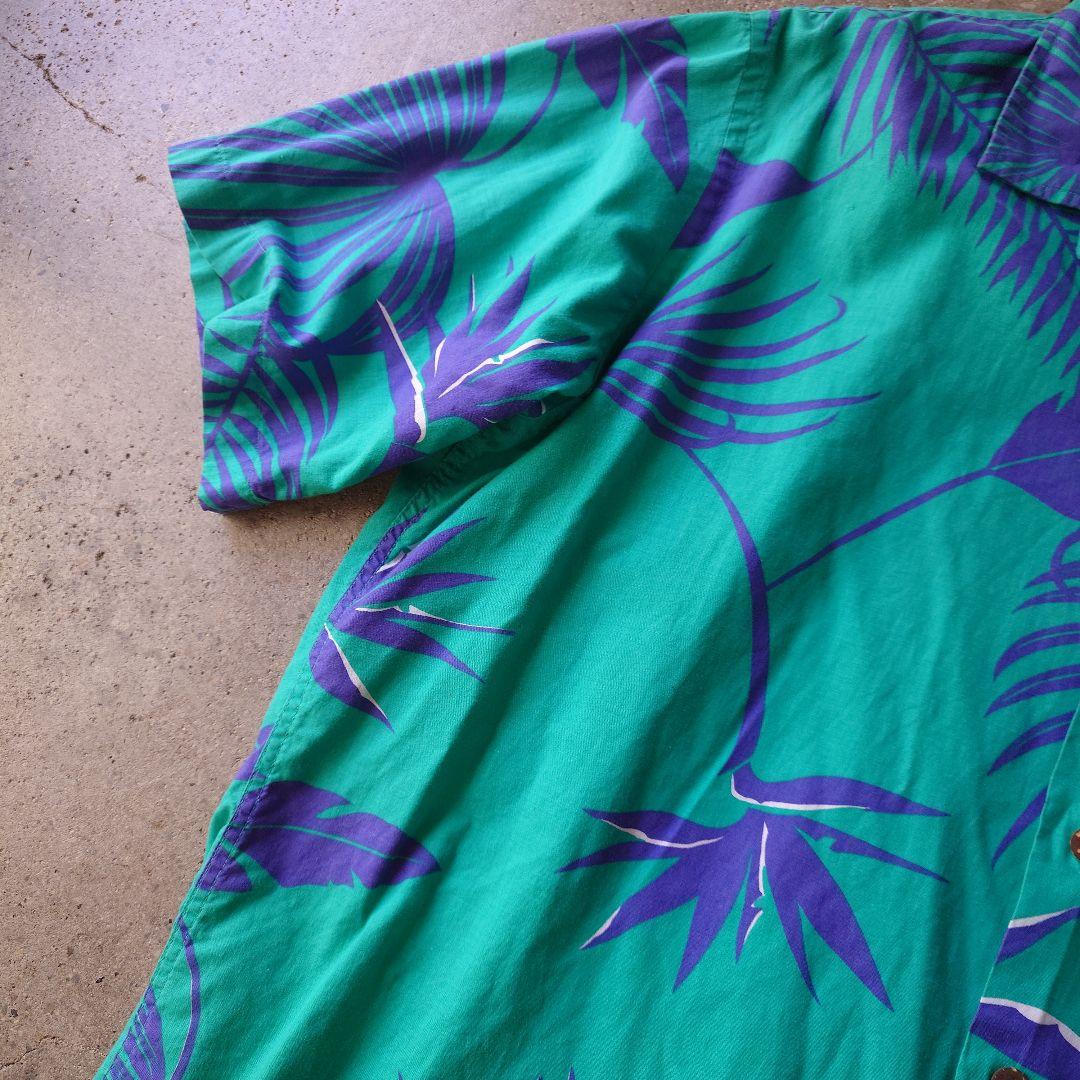 80s LLBEAN cotton ALOHA shirts L