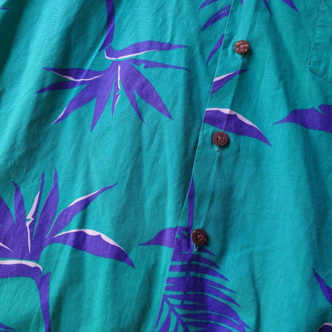 80s LLBEAN cotton ALOHA shirts L
