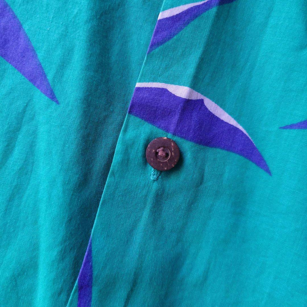 80s LLBEAN cotton ALOHA shirts L