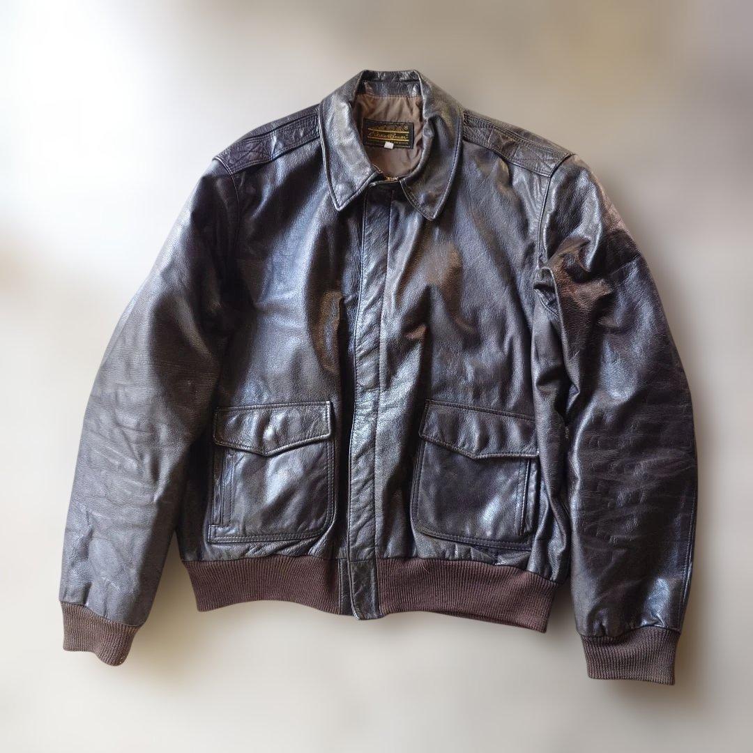 80s EDDIEBAUER A2 leather jacket Made in USA sz 48