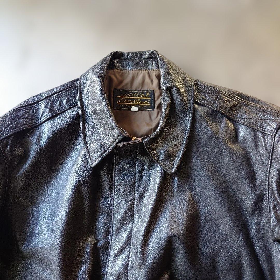 80s EDDIEBAUER A2 leather jacket Made in USA sz 48