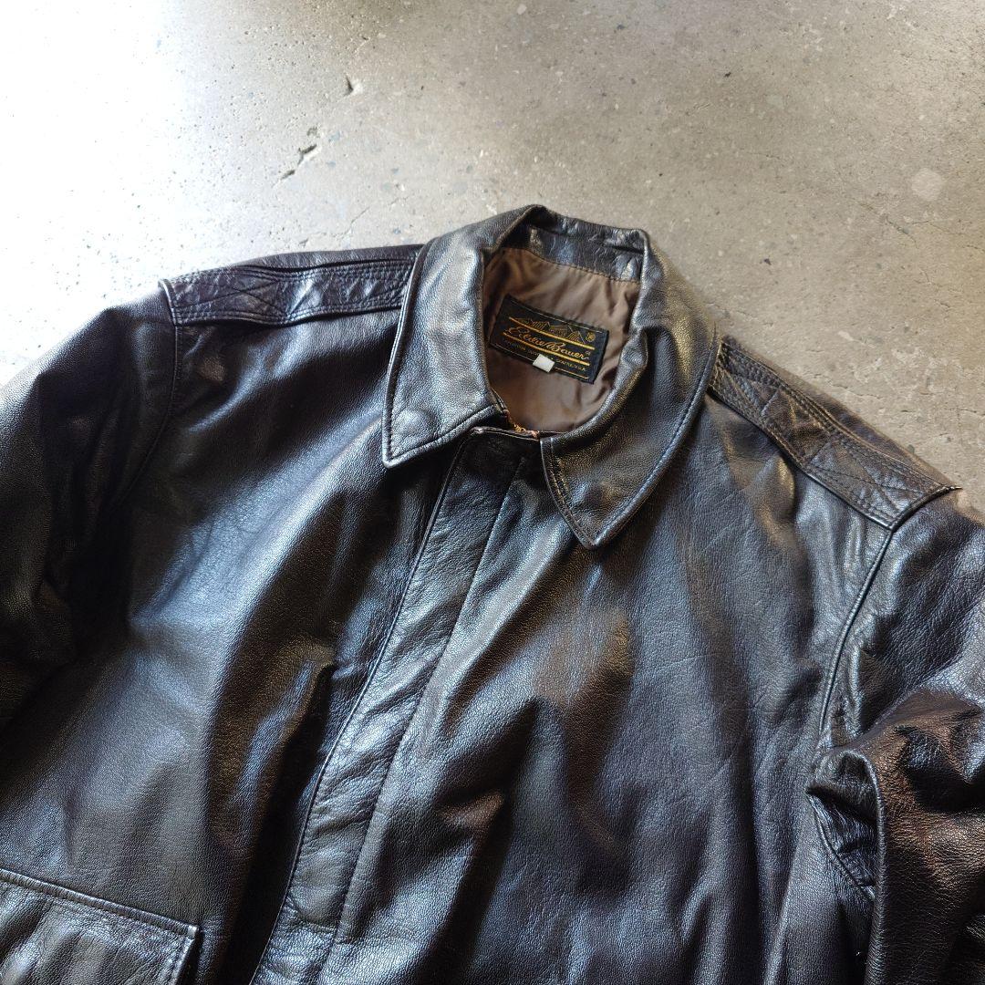 80s EDDIEBAUER A2 leather jacket Made in USA sz 48