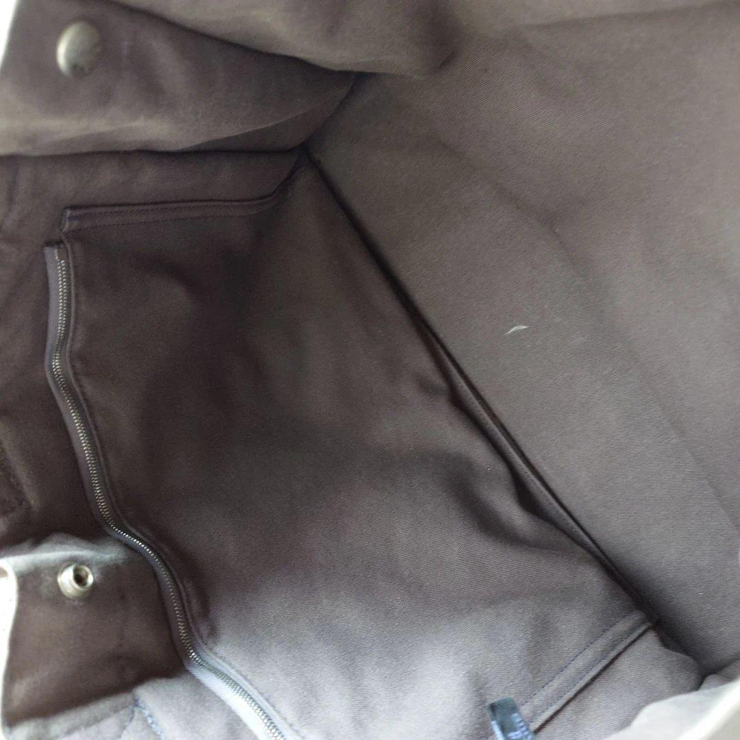 HERMES fourtoe MM canvas tote bag grey
